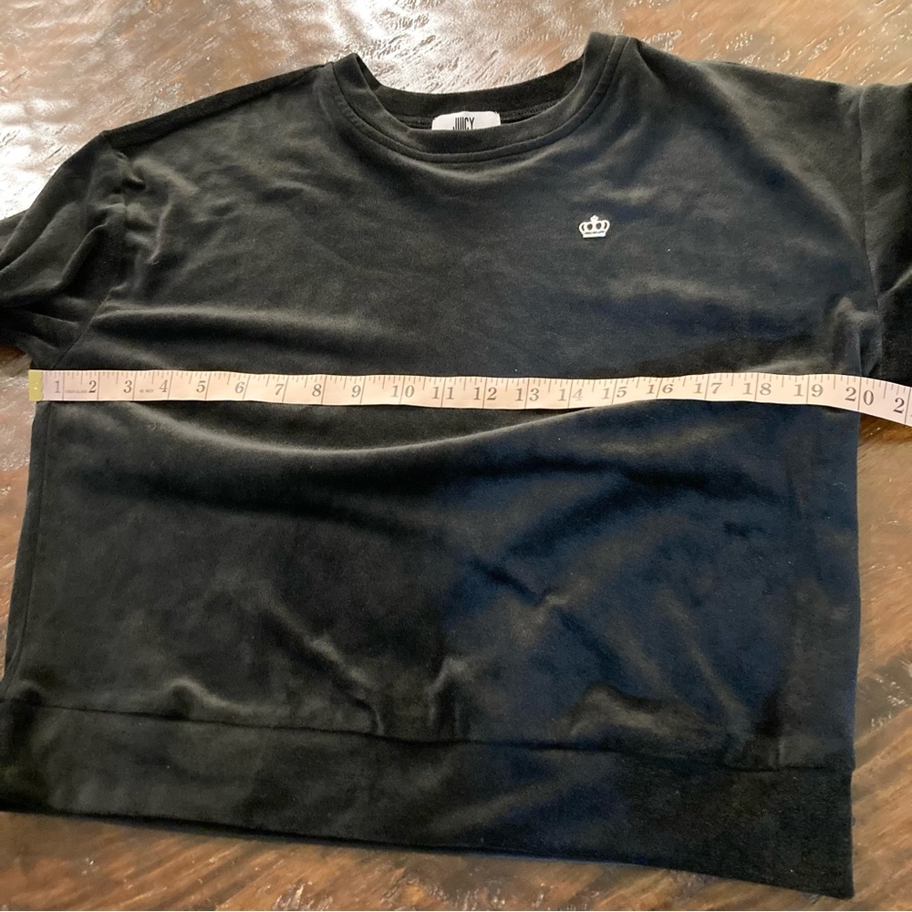 Juicy Couture Black Velvet Tracksuit Velour Set Jogger Pants Top Size S Small - Picture 9 of 10
